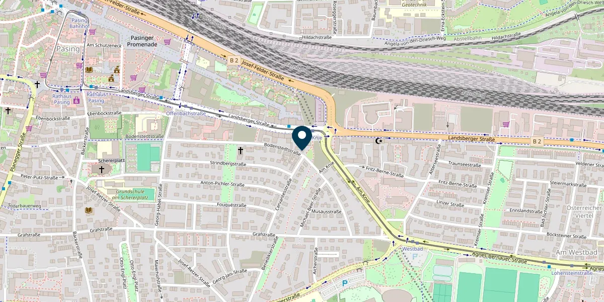 Standort von Dentalwerk Thier auf OpenStreetMap - Bodenstedtstr. 20, 81241 München